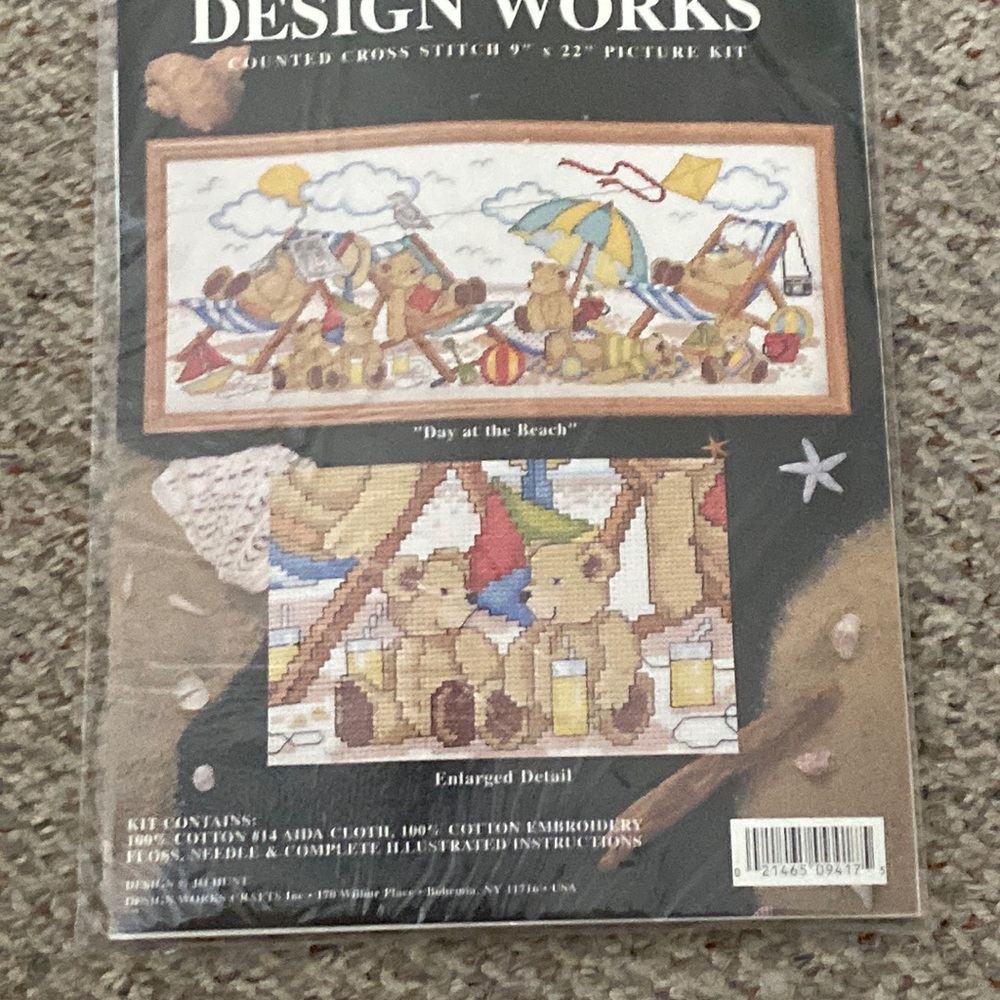 Design Works Day at the beach Cross stitch kit